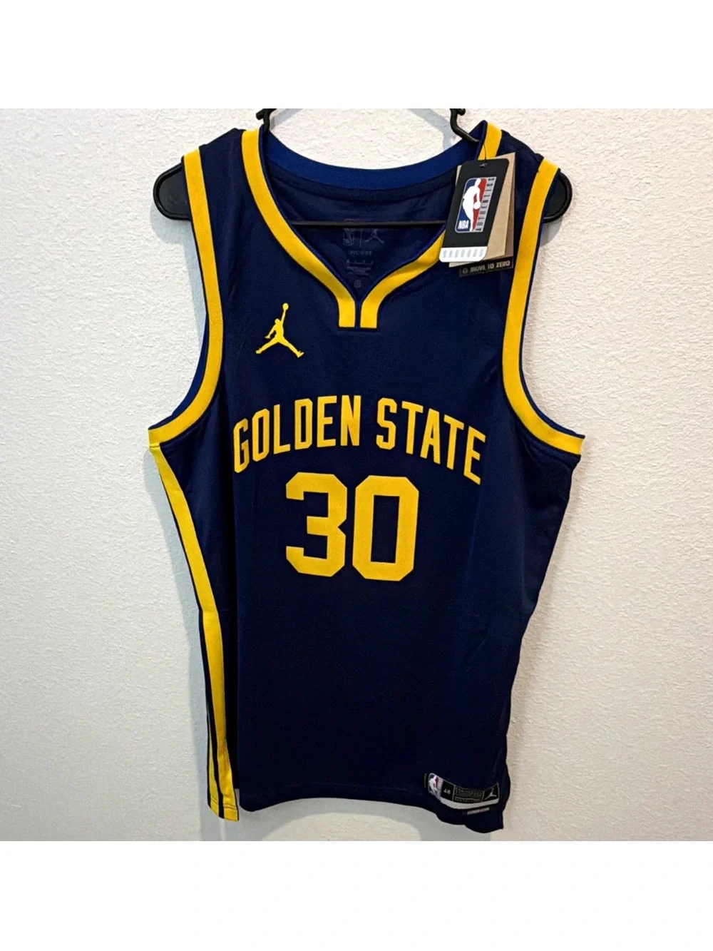Jordan NBA Golden State Warriors Stephen Curry #30 Statement Jersey 48 Blue